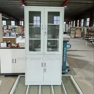 Swivel Metallic Half Glass File Cabinet Half Glass File Cabinet