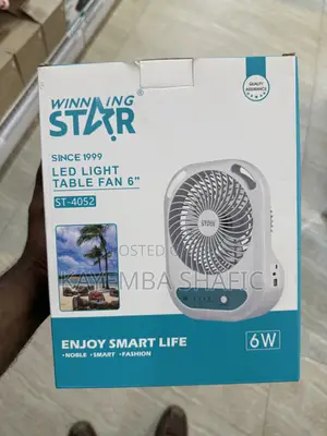 Winning Star 6" Rechargeable Table Fan With Led Light (St-4052)