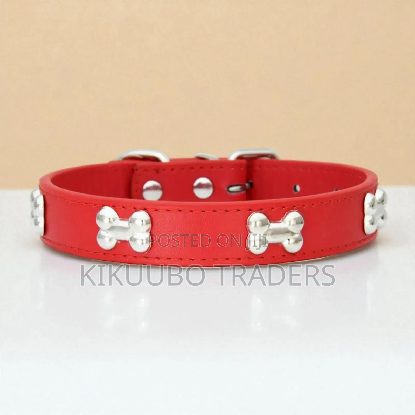 Dog Collar Trumpet Dog Supply Pu Leather Bone Pet Necklace