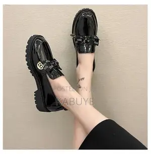 Patent Black Platform Loafers