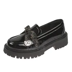 Patent Black Platform Loafers