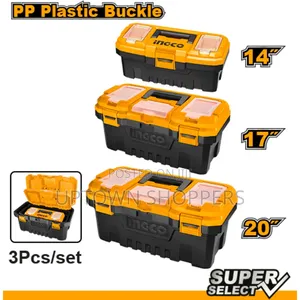 Ingco 3pcs Tool Box 14" Inch,17" Inch and 20" LNCH Plastic Tool Box