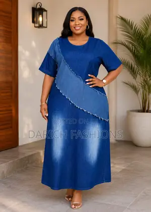Blue Denim Maxi Dress