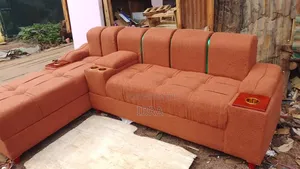 A L Shaped Sofa Set Wi5h a Bright Color