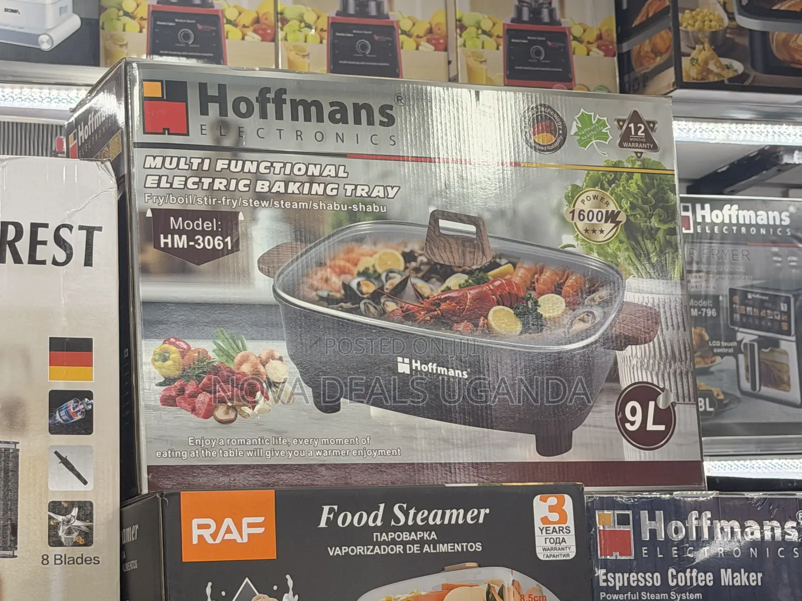 Hoffmans Electric Multifunctional Baking Tray Pan 9l