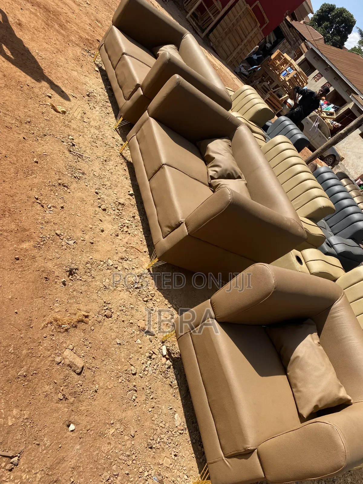 Leather Sofa Set