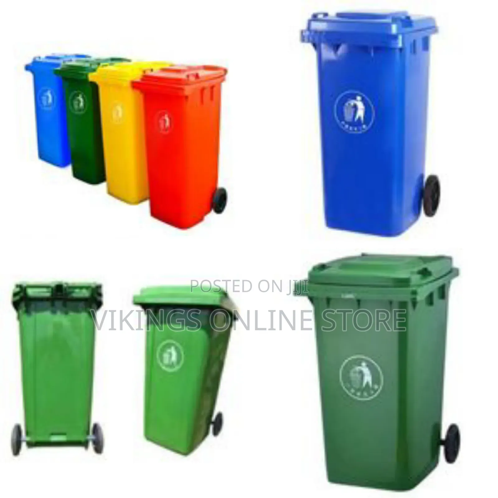100 Litres Commercial Outdoor Large Plastic Trash Dust Bin With Wheel