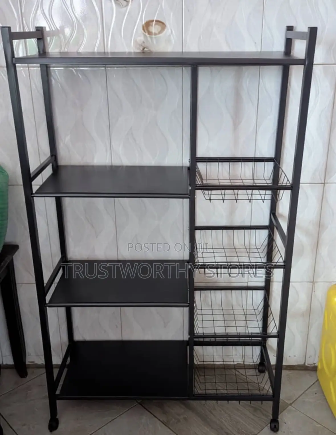 Black Metallic Kitchen Organizer