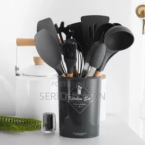 12 Piece Kitchen Tool Cooking Utensils/ Serving Spoons Set,Black