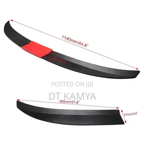 3-Piece Red Black Abs Plastic Spoiler for Subaru, BMW All Sedans