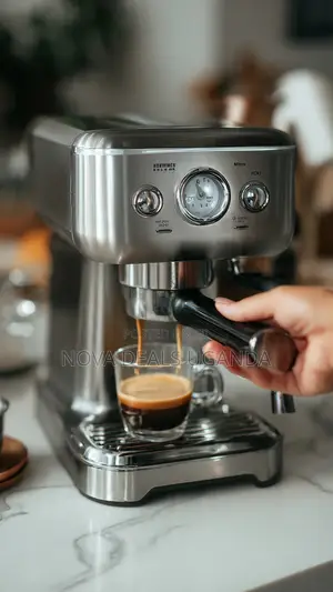Hoffmans 20bar Espresso Coffee Maker Hm-686 1.8l 1500w Stainless Steel