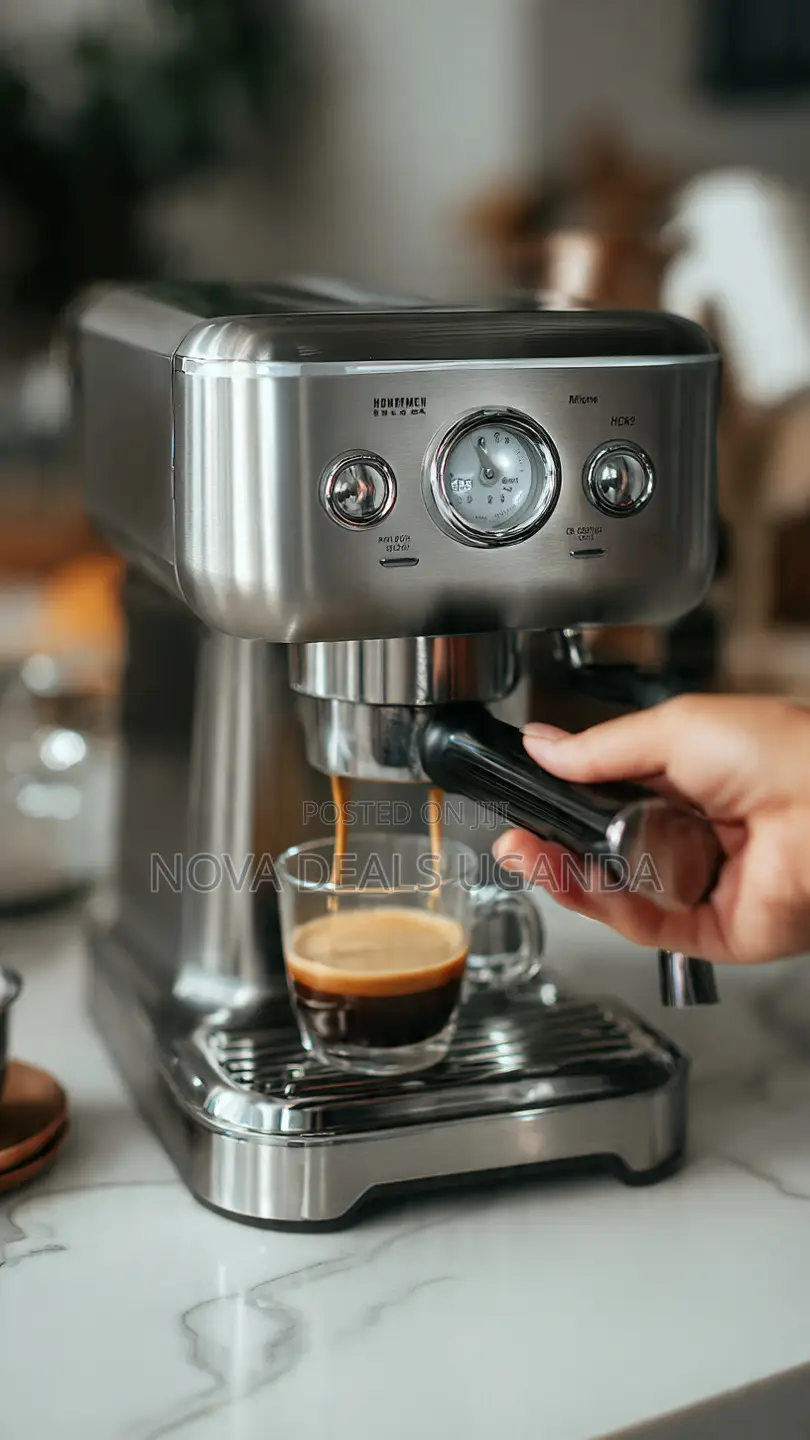 Hoffmans 20bar Espresso Coffee Maker Hm-686 1.8l 1500w Stainless Steel