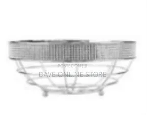 Glamorous Crystal-Trimmed Wire Fruit Bowl