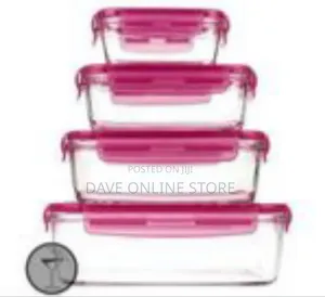 Luminarc Set of 4 Rectangularmglass Food Storage Containers