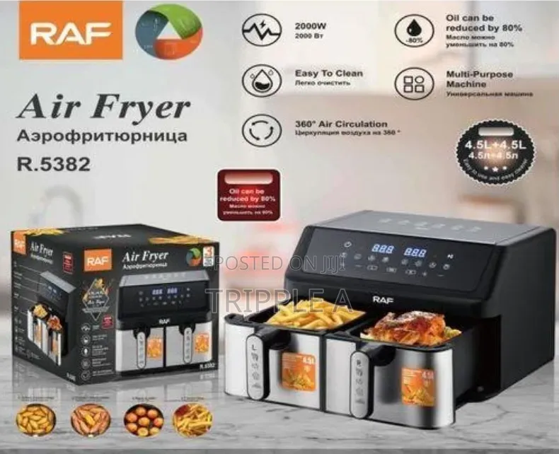 Raf 9l Double Basket Digital Air Fryer ( Model R.5382)