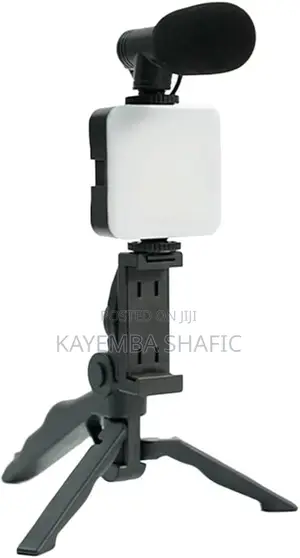 Ay-49 Video Vlogging Kit With Microphone Led Fill Light (Brand New)
