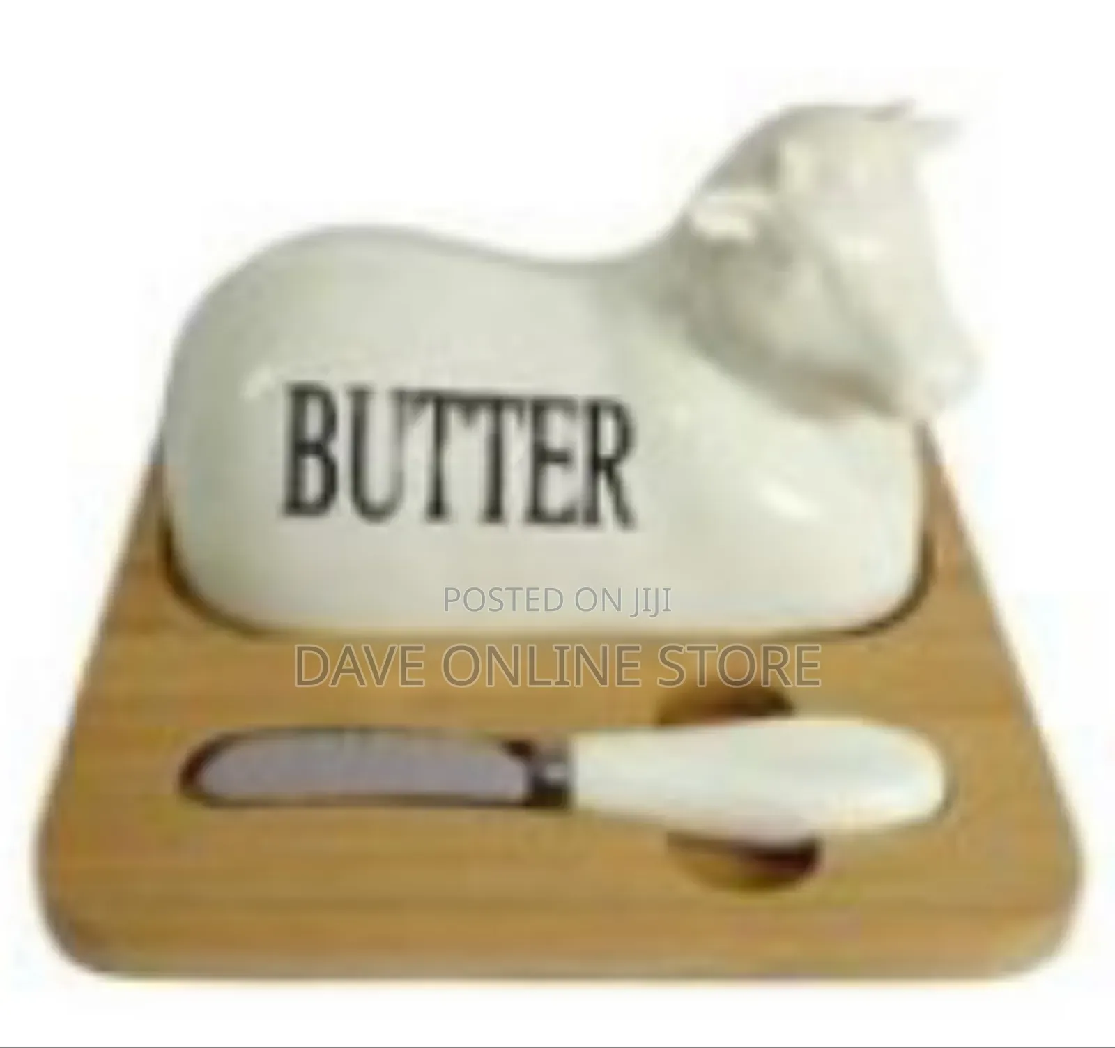 Charming Cow-Themed Ceramic Butter Dish Set