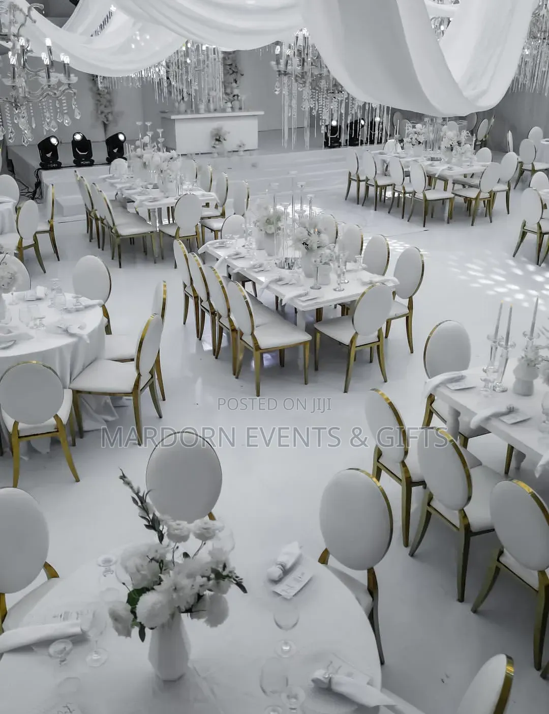 White Gold Wedding of 300 Guests