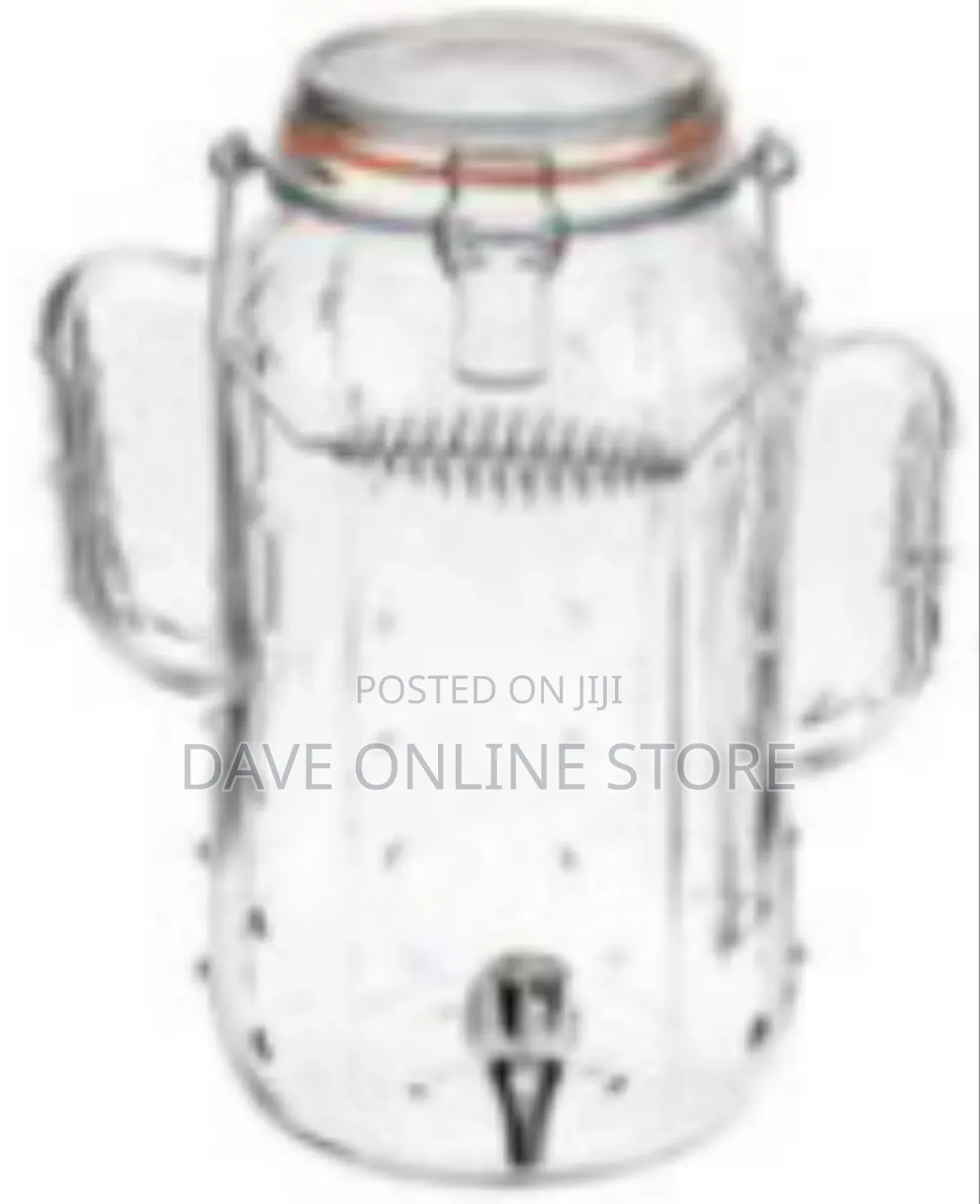 Cactus-Shaped Glass Beverage Dispenser