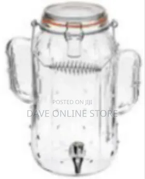 Cactus-Shaped Glass Beverage Dispenser