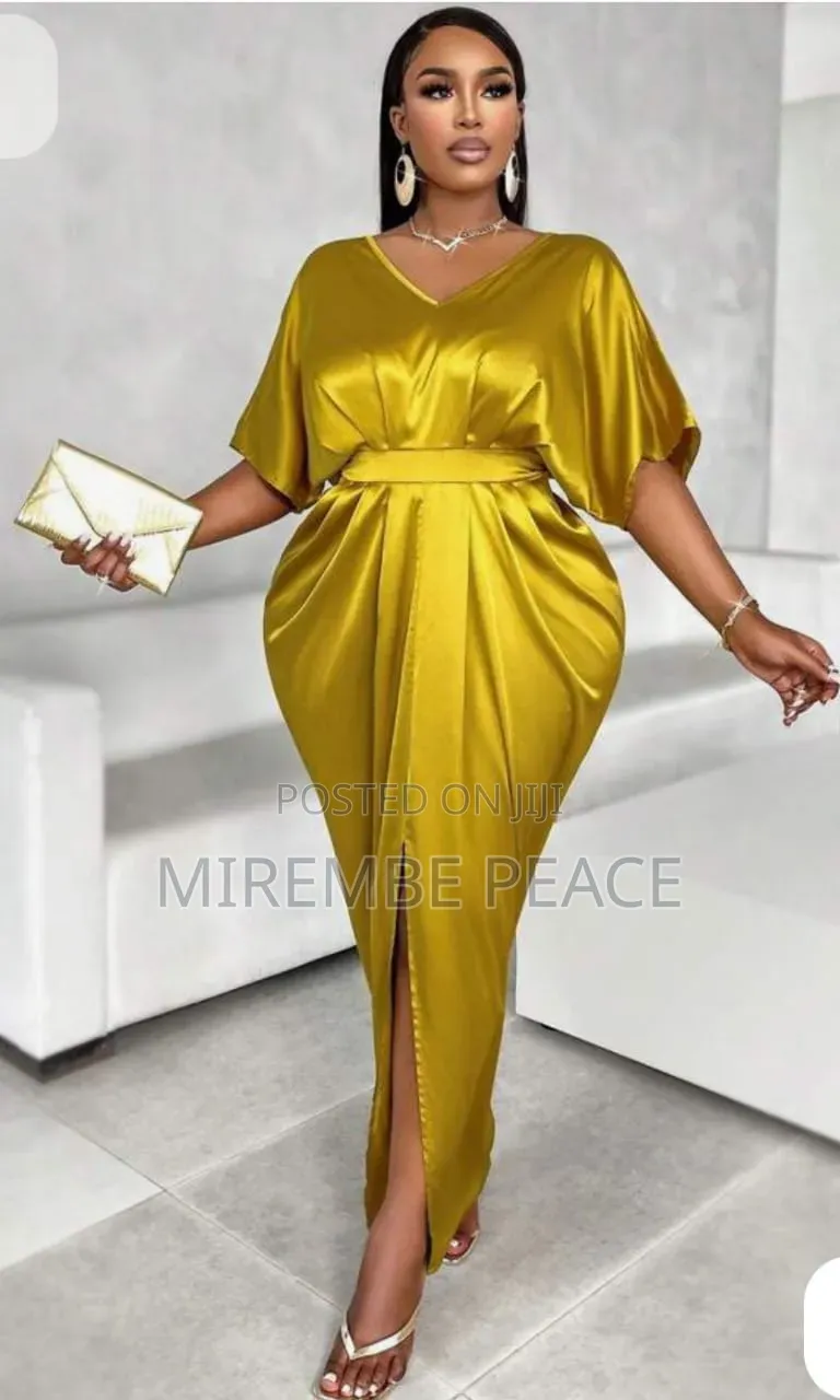 Satin Wrap Midi Dresses