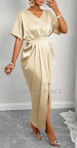 Satin Wrap Midi Dresses