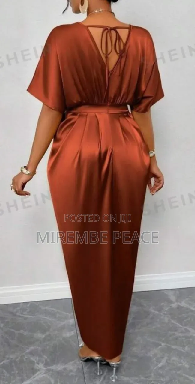 Satin Wrap Midi Dresses