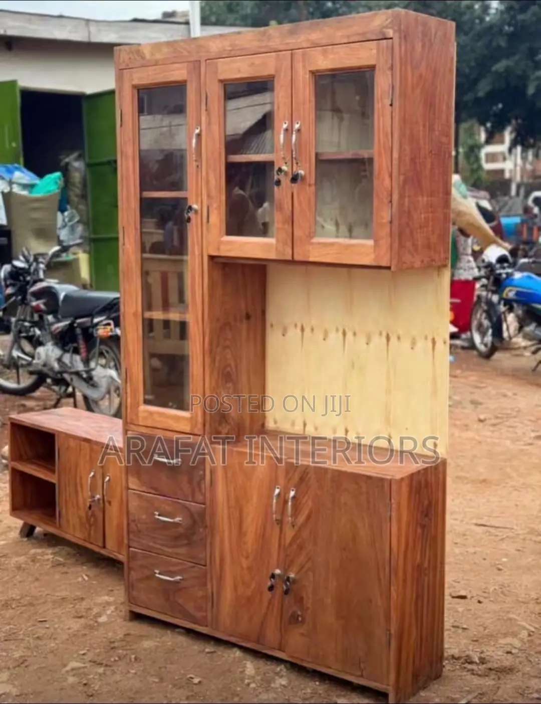 Premium Wooden Display Storage Cabinet