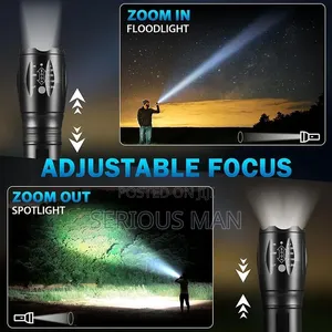 2 Pack Tactical Flashlights Torch, 5 Modes 3000 High Lumens Led