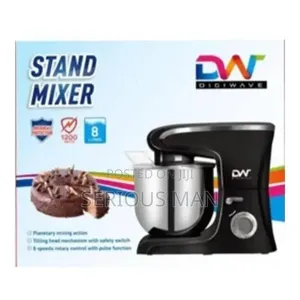 8.0-liter Stand Mixer With A 1200-watt Motor And Silver Finish.