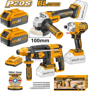 Ingco Cordless Demolition Breaker 20v 2 Batteries Charger