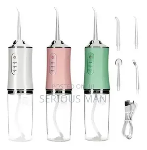 Portable Cordless Water Flosser for Dental Cleaning.