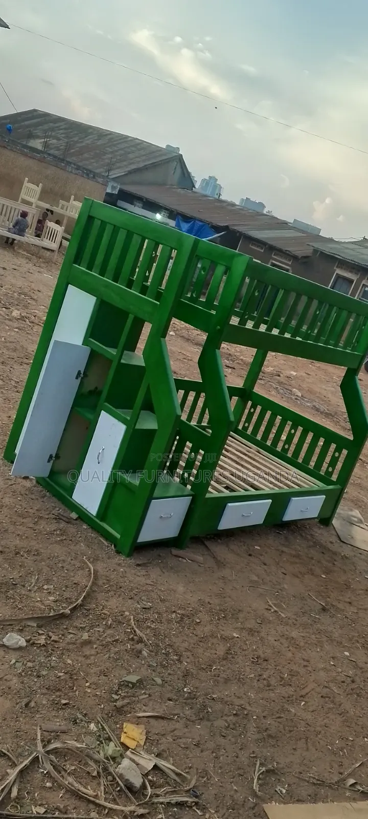 Musambya Wooden Storage Bunk Decker