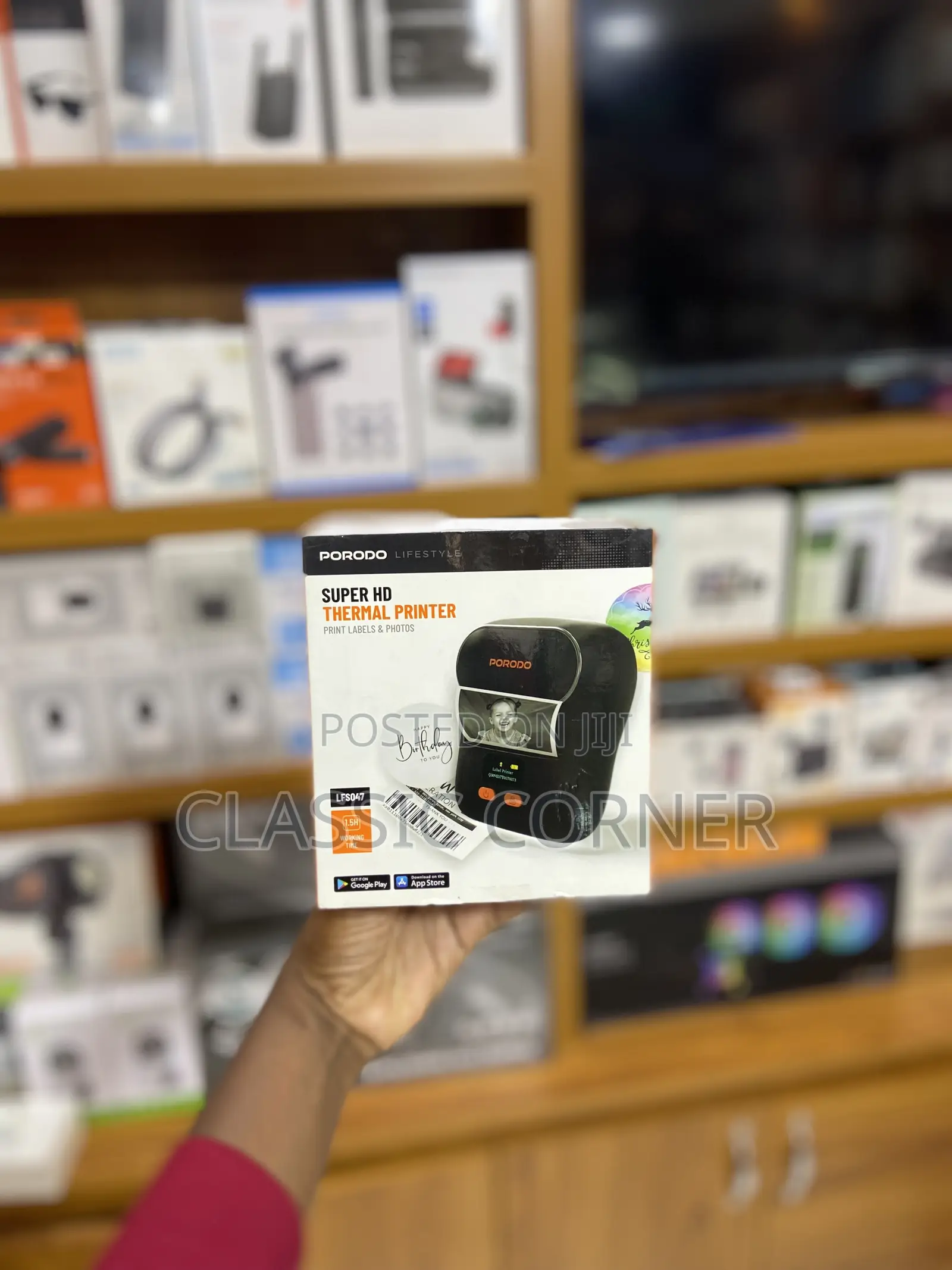 Porodo Thermal Printer With 203 DPL Printing Resolution and TFT Screen