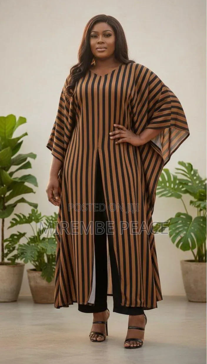 Stripped Open Front Kaftans