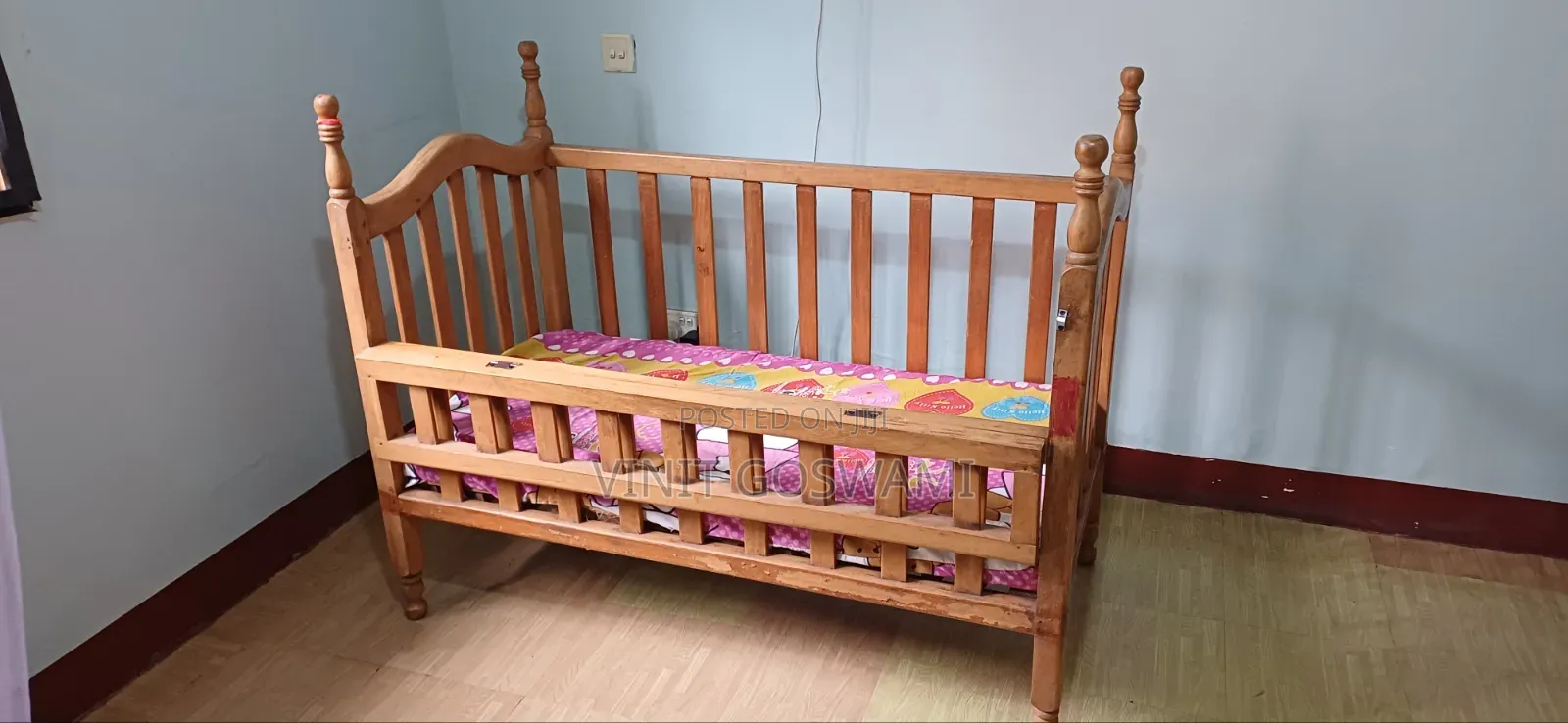 Baby Bed Wooden With Matters