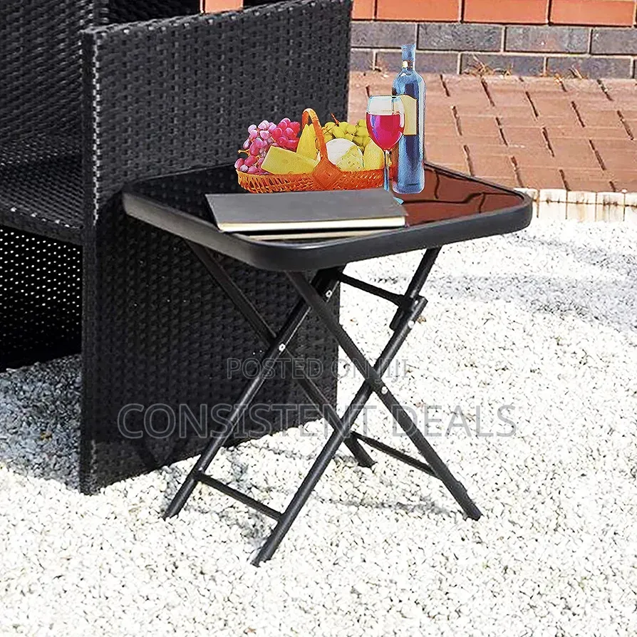 Crystals Outdoor Dining Table, Metal Bistro Patio Garden Table