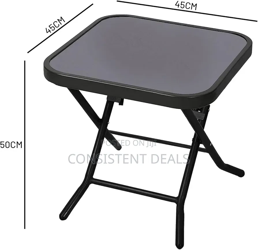 Crystals Outdoor Dining Table, Metal Bistro Patio Garden Table