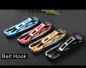 Carabiner Folding Outdoor Knife With Belt Clip