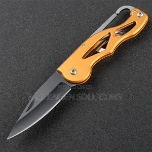 Carabiner Folding Outdoor Knife With Belt Clip