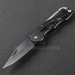 Carabiner Folding Outdoor Knife With Belt Clip