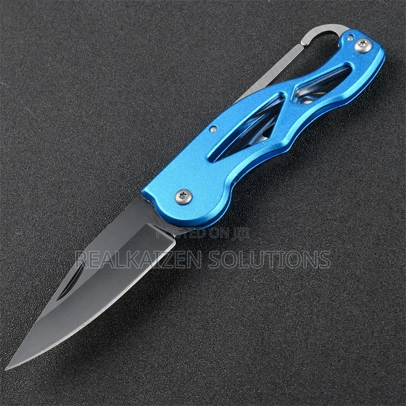 Carabiner Folding Outdoor Knife With Belt Clip