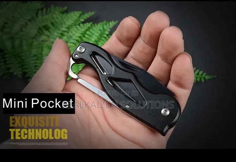 Carabiner Folding Outdoor Knife With Belt Clip