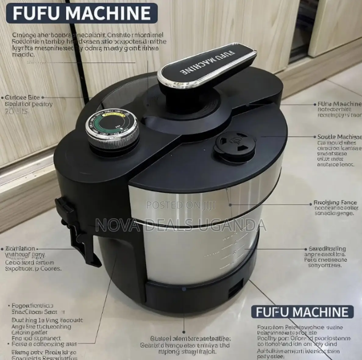 Hoffmans Fufu Swallow Maker Ugali Posho Kalo Automatic Cooker 6l 1000w