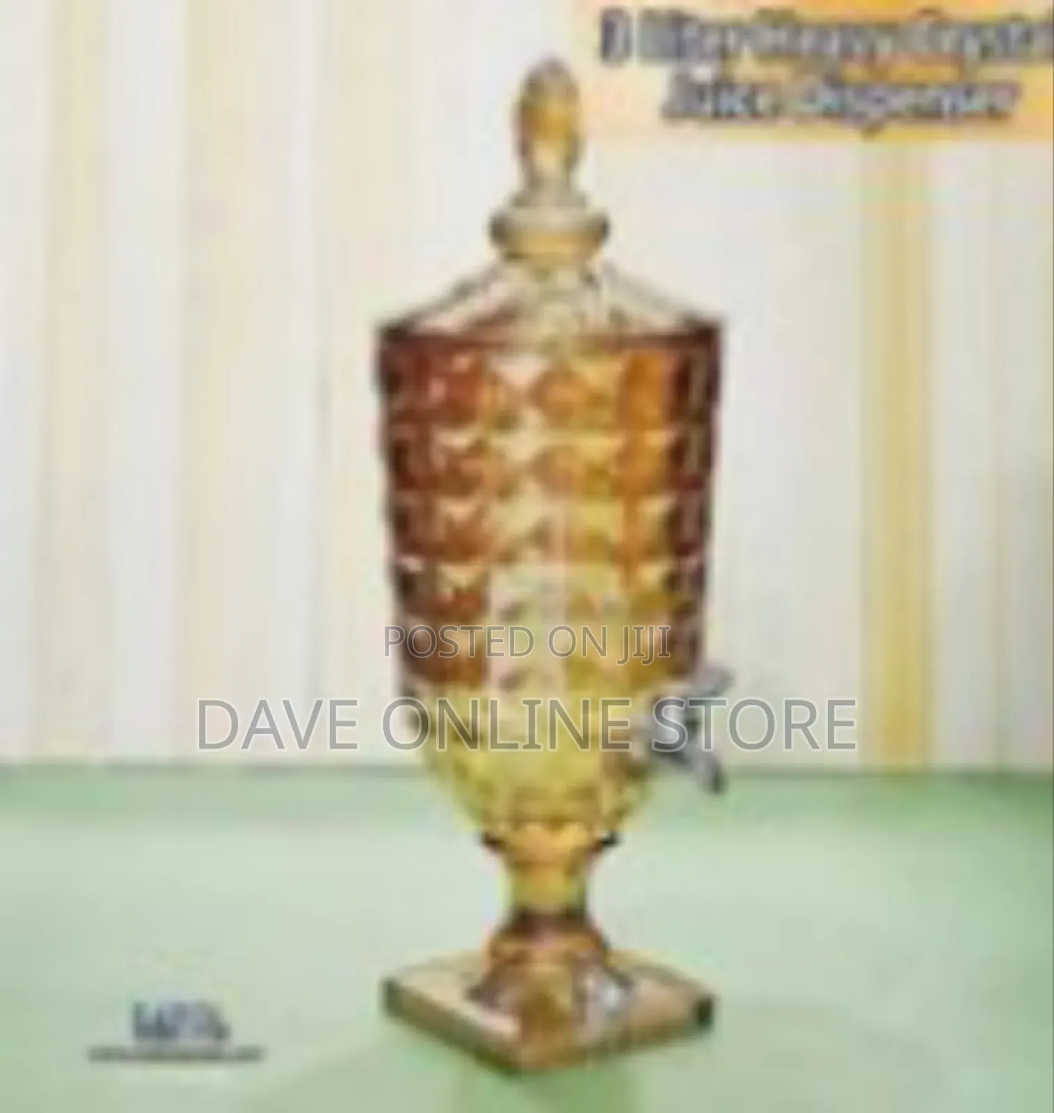 Elegant Crystal Beverage / Juice Dispenser (3 Liter Capacity)