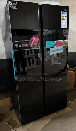 New Pixel 592l Side by Side Refrigerator Black With Water Dispenser