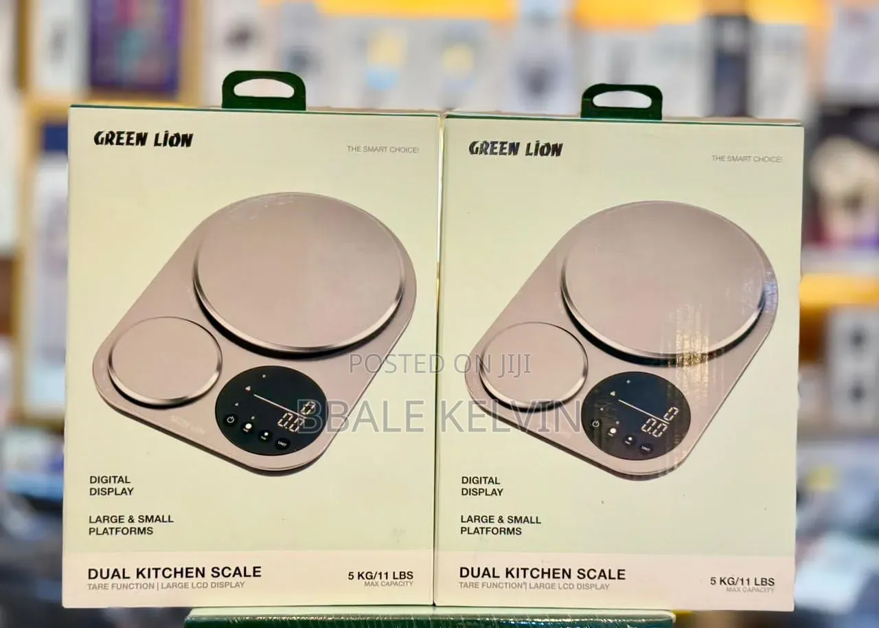 Digital Dual Kitchen Scales 5kg 500g Capacity - Green Lion