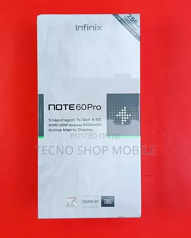 New Infinix Note 60 Pro 256 GB Black