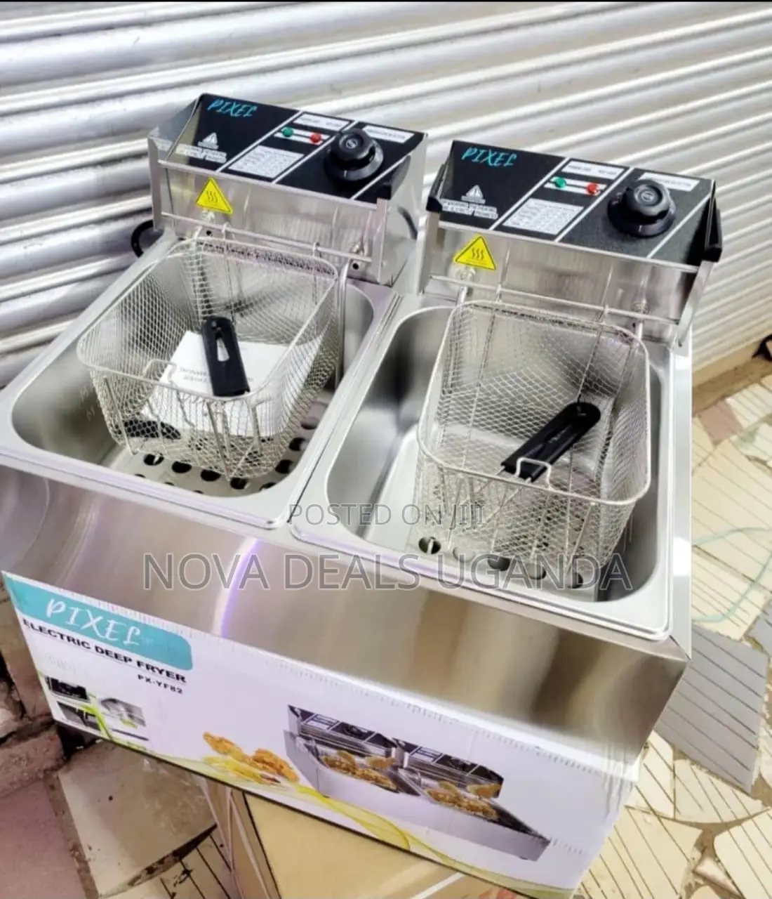 Pixel Double Deep Fryer 6l Stainless Steel