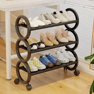 3-tier Rotating Shoe Rack With Wheels